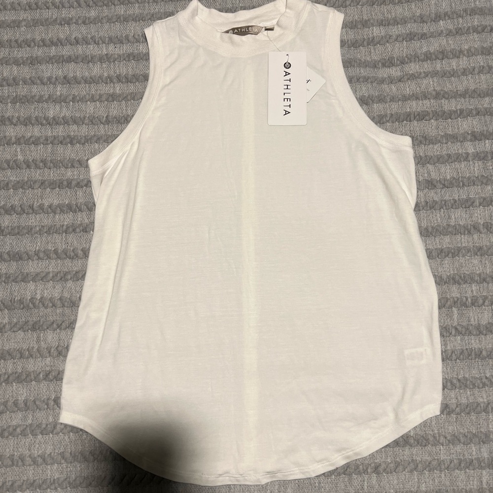 Women's White Sleeveless Top(Athleta ) SizeL NWT